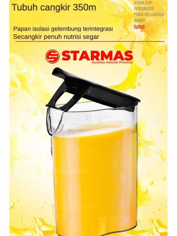 STARMAS Juicer Portable Tanpa Ampas Portable Blender Juicer Extractor 800W-Slow Juicer 99% Fresh Fruit-350ml Mesin Pisau - Gambar 7
