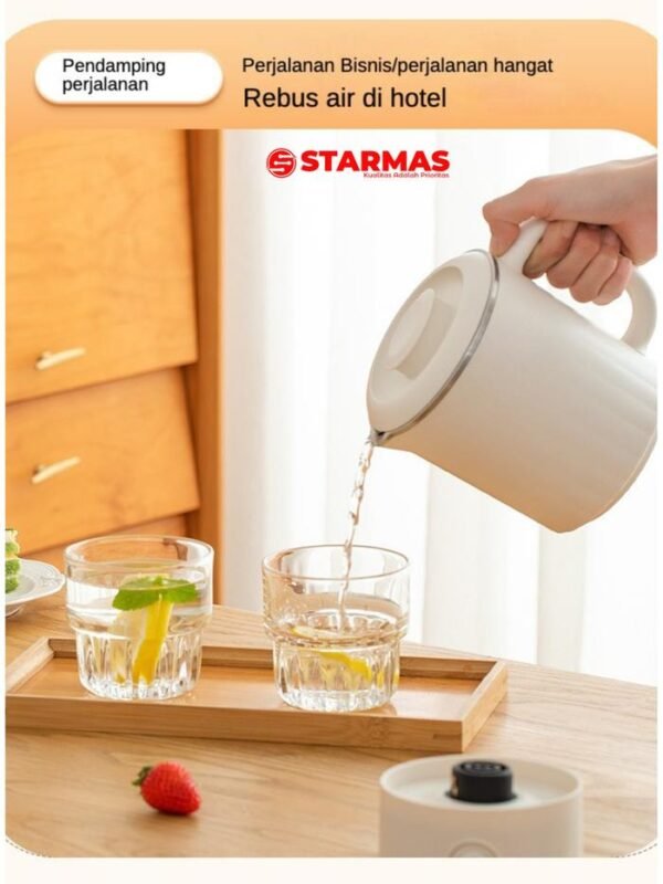 STARMAS Teko mug listrik travel / kettle electric travel 800 ML camping foldable portable lipat portabel 316 multi fungsi (teko, hotpot, masak mie) Stainless Wadah Pemanas Air - Gambar 4