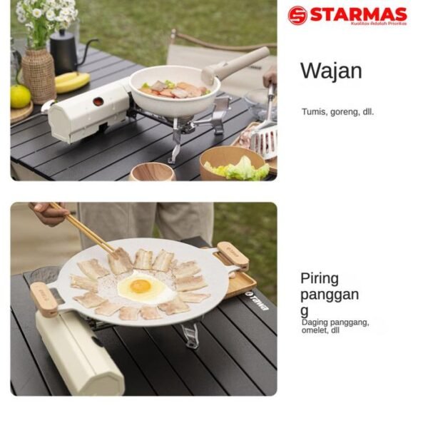 STARMAS Kompor Lipat Portable Untuk Traveling Hiking Mudah Dilipat Mini Camping Masak - Gambar 3