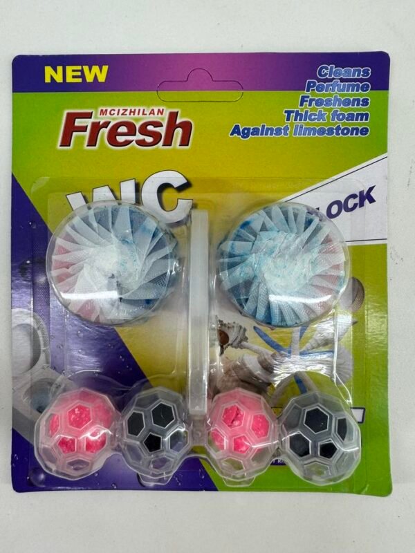 Pewangi Paket 2 Tablet Bulat + 1 Lato Lato  Blue & Pink Pengharum dan Pembersih Flush Toilet  Kamar Mandi Closet Cleaner Buah