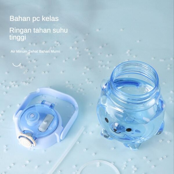 Botol Air Minum Anak Sedotan Tali BPA Free Motif Japan Bear 1100 ML - Gambar 4