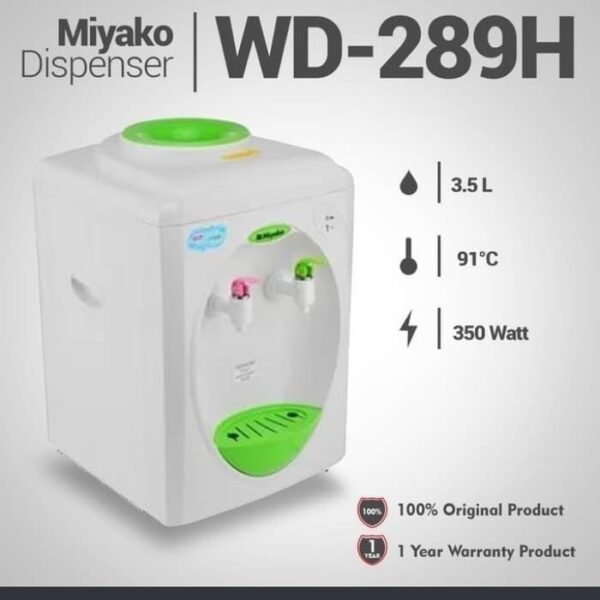 Miyako WD-289 HC Dispenser Panas dan Dingin Hijau Minuman Water Kran