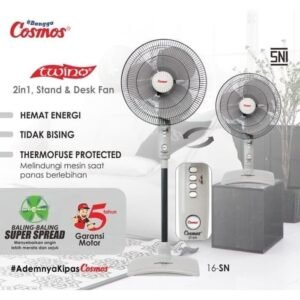 Cosmos 16 SN Twino 2 in 1 Kipas Angin berdiri 16 Inch