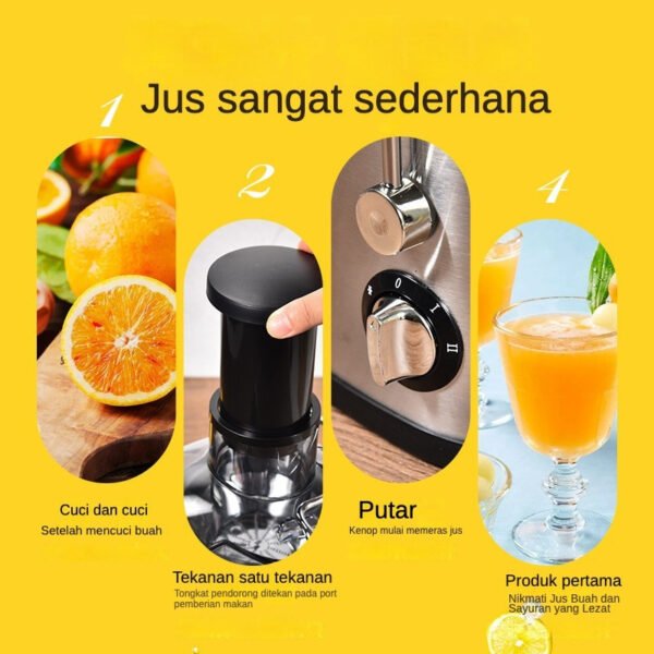 STARMAS Juicer Portable Tanpa Ampas Portable Blender Juicer Extractor 800W-Slow Juicer 99% Fresh Fruit-350ml - Gambar 6