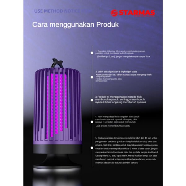 STARMAS New Mosquito Killer LED / Perangkap Pembasmi Nyamuk UV Light New - Gambar 2