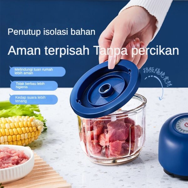 STARMAS Kaca Mini Chopper Blender Portable 3 pisau 260 ml Bumbu kapsul Alat 304 stainless steel Penggiling daging mpasi bayi Food - Gambar 3