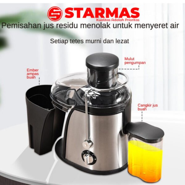 STARMAS Juicer Portable Tanpa Ampas Portable Blender Juicer Extractor 800W-Slow Juicer 99% Fresh Fruit-350ml