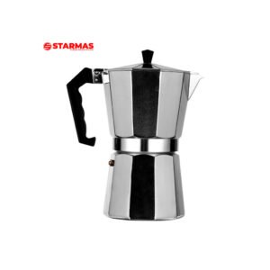 STARMAS LITE MOKA POT 2 / 3 / 6/ 9/ 12 CUPS COFFEE ESPRESSO MAKER 100 ML 150ML 300ML 450ML 600ML  ALUMINIUM