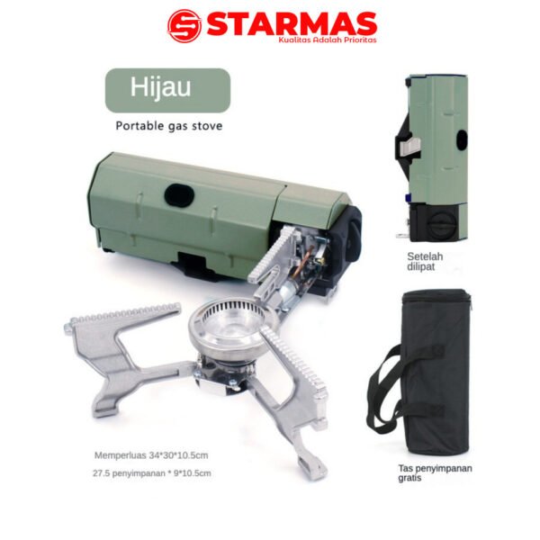 STARMAS Kompor Lipat Portable Untuk Traveling Hiking Mudah Dilipat Mini - Gambar 3