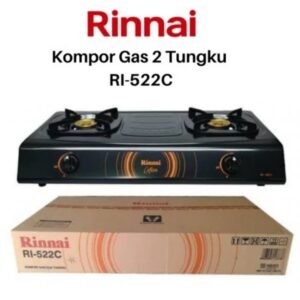 RINNAI RI-522C KOMPOR GAS 2 TUNGKU API EKONOMIS RI 522 C BODY CEFLON