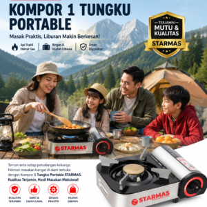 STARMAS Kompor Gas Piknik 1 Tungku GS-188 Portabel Travel Portable Camping
