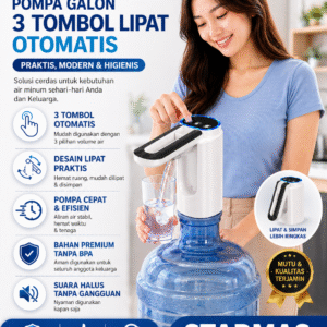 STARMAS Dispenser Pompa Galon 3 Tombol Electric Lipat USB Charger 1600mAh Pompa Air Portabel