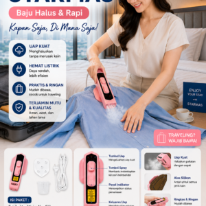 STARMAS Setrika Uap Mini Portable Iron Steam Travel Low watt New Ori STARMAS