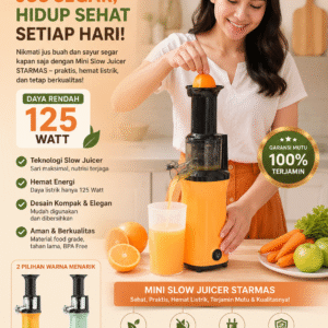 STARMAS Mini Electric Slow Juicer Low Watt SJ-898 Pemeras Buah & Sayur Starmas