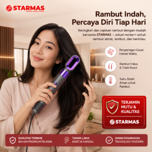 STARMAS Hair Dryer Sisir Blow Hairdryer Pengering Rambut 3 in 1 Premium Original