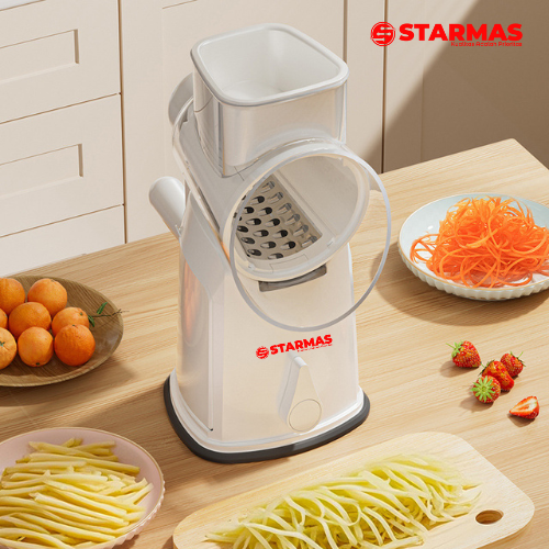 STARMAS Parutan Pengiris Pemotong Buah Sayur & Bawang Manual 5 Pisau 1 Handel Anti Slip Kualitas New Model Premium Serbaguna Alat Dapur Multifungsi Kitchenware Sayuran Peralatan Plastik ABS - Gambar 8