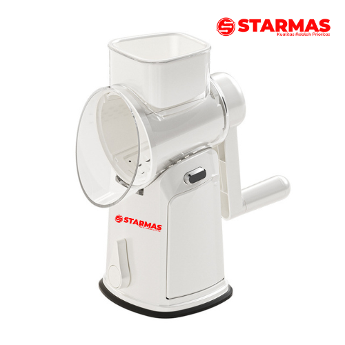 STARMAS Parutan Pengiris Pemotong Buah Sayur & Bawang Manual 5 Pisau 1 Handel Anti Slip Kualitas New Model Premium Serbaguna Alat Dapur Multifungsi Kitchenware Sayuran Peralatan Plastik ABS - Gambar 3