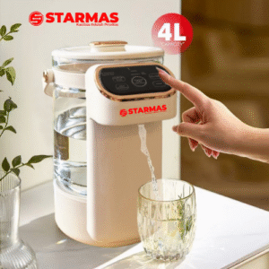 STARMAS Smart Electric Kettle/ Teko Listrik Kaca Multifungsi Kapasitas 4 L Daya 800 Watt Low Watt Pembuat Kopi dan Formula Susu Bayi