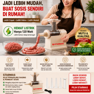 STARMAS Meat Grinder Electric Mesin Giling Daging Listrik Penggiling Daging Sosis Low Watt