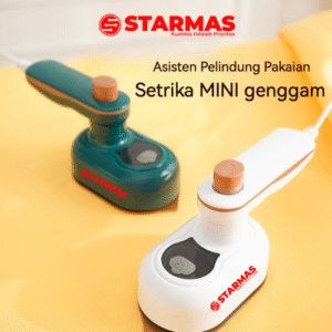 STARMAS Setrika Uap Mini Portable Iron Steam Travel Low watt New Ori STARMAS Tangki Air yang Dapat Dilepas Kabel Listrik Peralatan