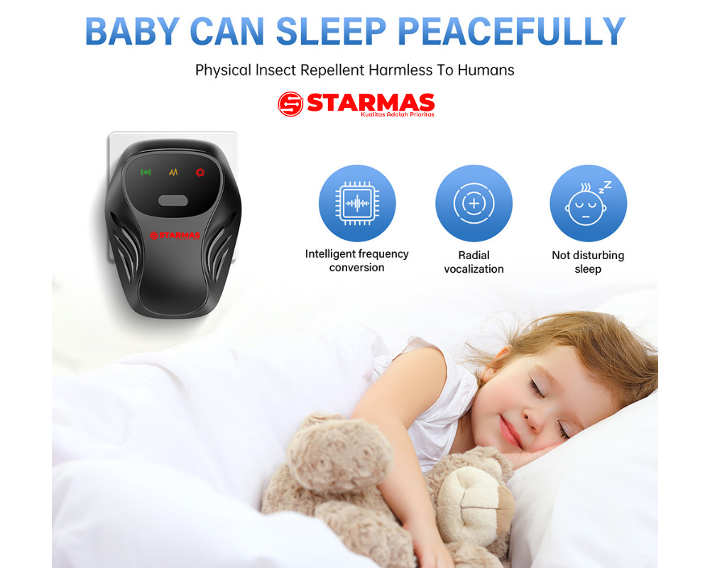STARMAS Alat Pengusir Tikus & Hama Ultrasonic Elektrik 4 Mode Anti Tikus Nyamuk Kecoa Semut Lalat - Gambar 3