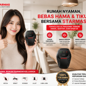 STARMAS Alat Pengusir Tikus & Hama Ultrasonic Elektrik 4 Mode Anti Tikus Nyamuk Kecoa Semut Lalat