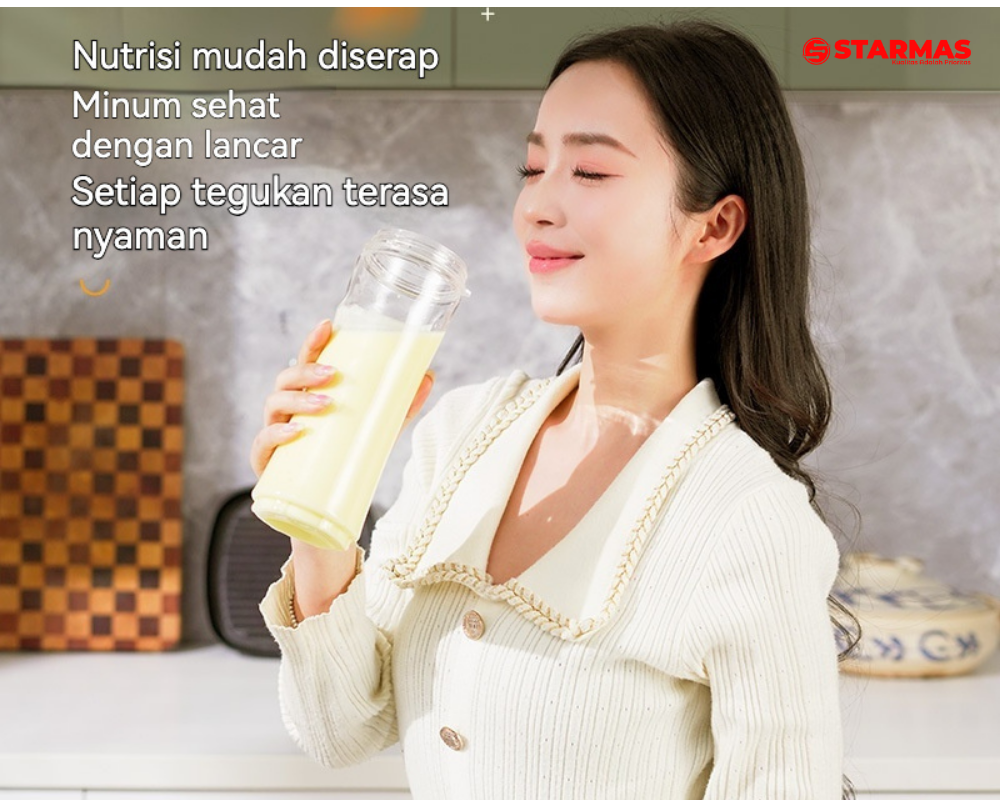 STARMAS Blender SB 588 Ready To Go Personal Blender 2 Botol Plastik Tritan lebih awet dan tahan pecah - Gambar 5