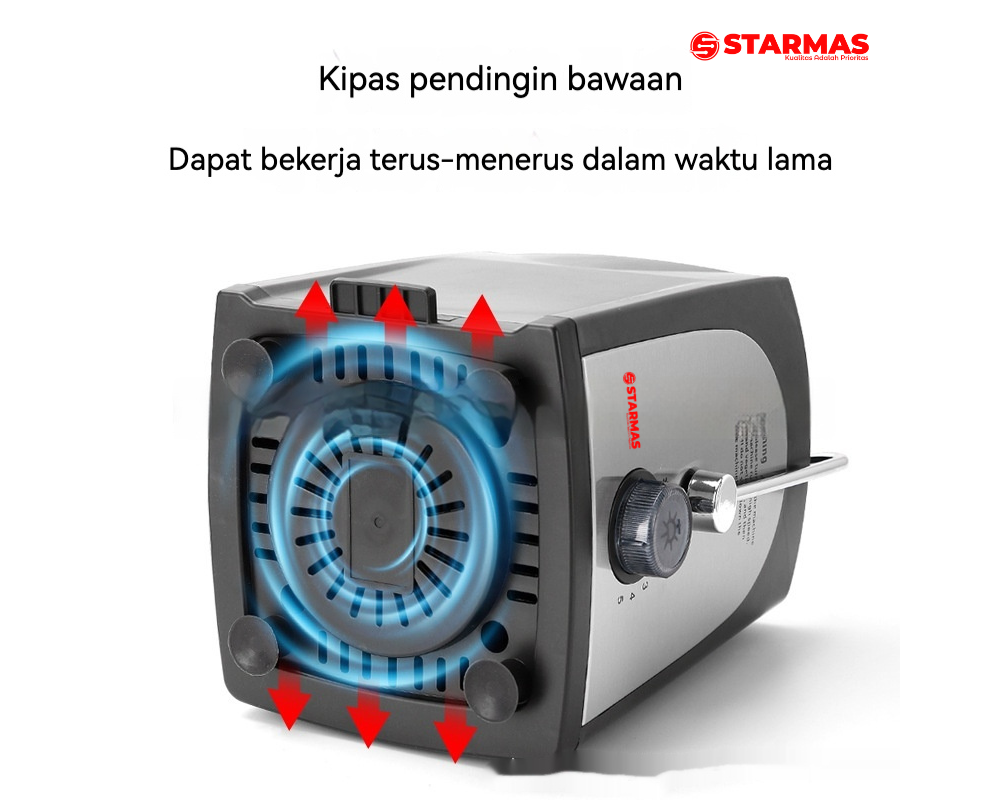 STARMAS Slow Juicer Extractor 5 Speed 1000 Watt 800 Ml Hitam Perak, Sari Buah Murni, Desain Modern - Gambar 5